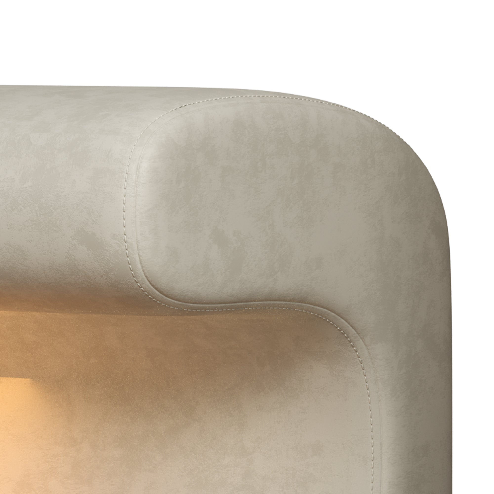 Entryway Bench Leather Upholstered Ottoman with LED sensor light for living room ,bedroom,end of bed ,Beige