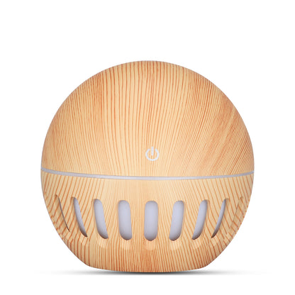 New Wood Grain Hollow Humidifier USB Home Office Desk Small Air Purifier