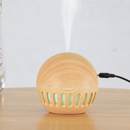 New Wood Grain Hollow Humidifier USB Home Office Desk Small Air Purifier