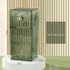 Vanity brush storage bucket in green, dimensions 21cm x 10cm x 10cm, with nine-grid cosmetic brush holder.