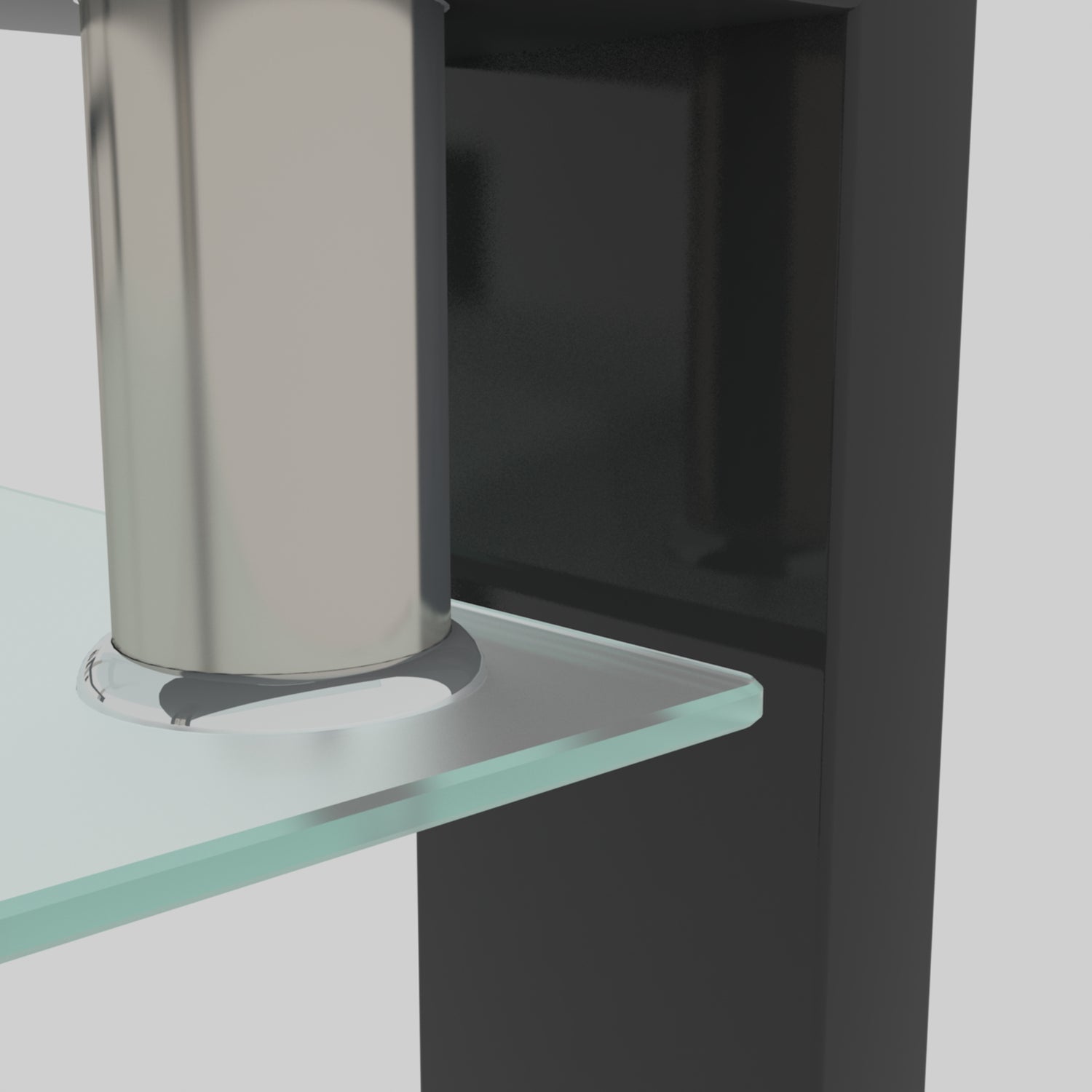 Rectangle Black Glass Coffee Table Clear Coffee Table Modern Side Center Tables for Living Room Living Room Furniture