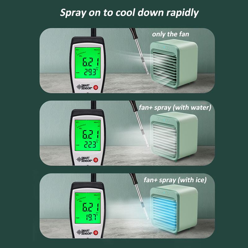 Mini Portable Air Conditioner Humidifier with Water Tank Air Cooler USB 3 Speeds Cooling Fan Air Conditioning for Home Office 5V