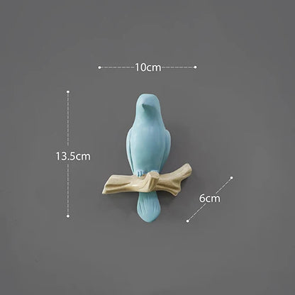 Wall Decorations Home Accessories Living Room Hanger Resin Bird hanger key kitchen Coat Clothes Towel Hooks Hat Handbag Holder