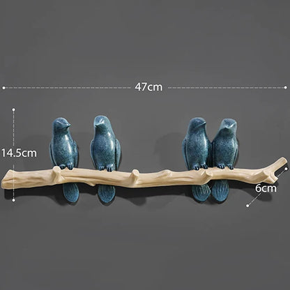 Wall Decorations Home Accessories Living Room Hanger Resin Bird hanger key kitchen Coat Clothes Towel Hooks Hat Handbag Holder